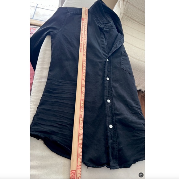 FRANK & EILEEN 'Barry' Tailored Button Up Shirt in Famous Denim - Black - XS - Picture 11 of 12